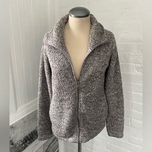 Fluffy zip up sweater